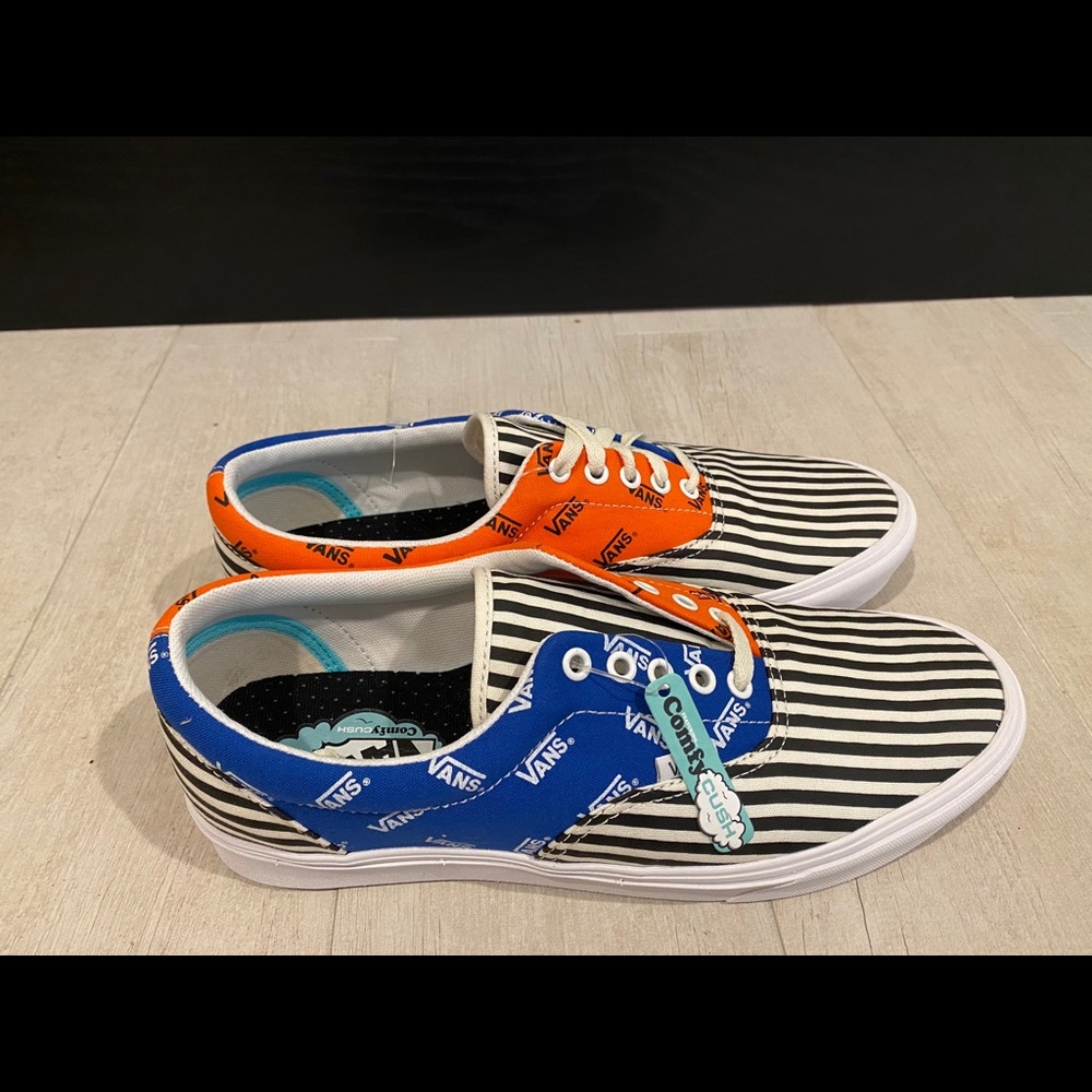 VANS ERA COMFYCUSH Pinned LAPIS NiB NEW MENS SIZE 11 WOMENS 12.5 PINSTRIPE SHOES - Picture 3 of 6